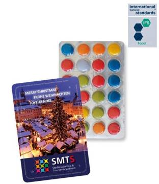 Kleinster Adventskalender BUSINESS mit Schokolinsen