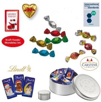 Prsentdose gro, Weihnachten mit Bonbons Kalfany Fruchtmischung