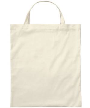 Baumwolltasche kurze Henkel Bodenfalte