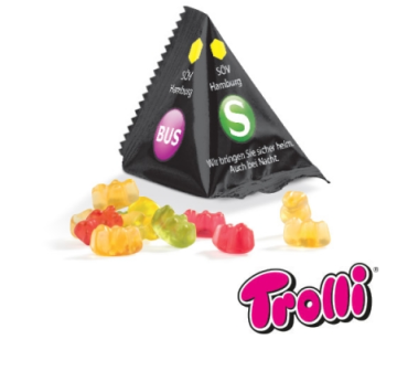 Fruchtgummi im Mini Tetraeder 10g
