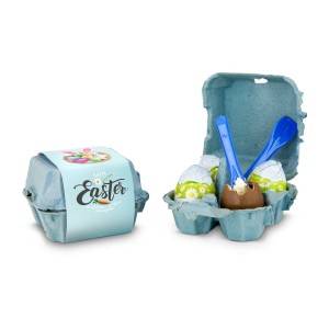 Gefllte Schokoladen Ostereier im Karton