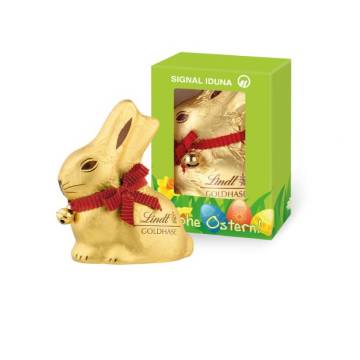 Lindt Goldhase 100g in Werbekartonage
