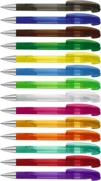 Kugelschreiber Look grip transparent SI