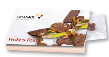 Klappkrtchen duftender Lebkuchenbaum, 1-4 c Digitaldruck inklus