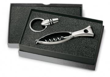 Set of bottle opener and stopper REFLECTS BURGUNDY 