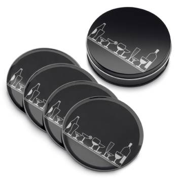 Untersetzer-Set in Blechdose