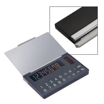Solartaschenrechner mit Visitenkartenbox