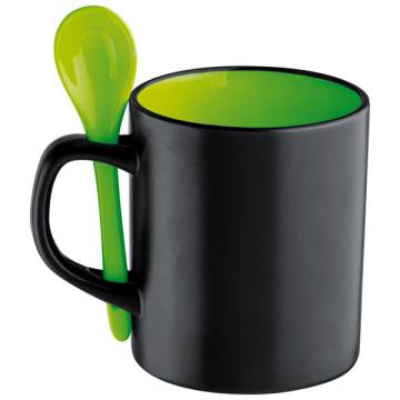 Keramiktasse mit L�ffel 