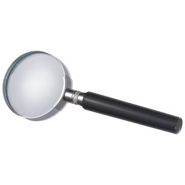 Klassische Lupe mit schwarzem Griff