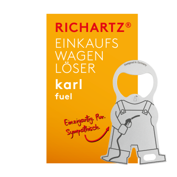 Karl Einkaufswagenlser mit Flaschenffner Tankwart