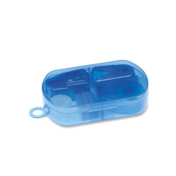 B�roset in Box transparent blau Burobox