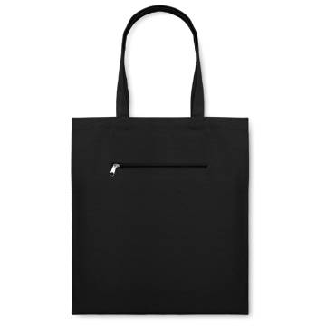 Shopping Tasche aus Canvas schwarz Moura