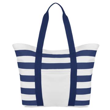 Gestreifte Strandtasche blau Blinky Stripes