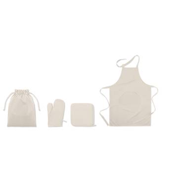 Kchen-Textil-Set beige SET AVENTAL ORIGINAL