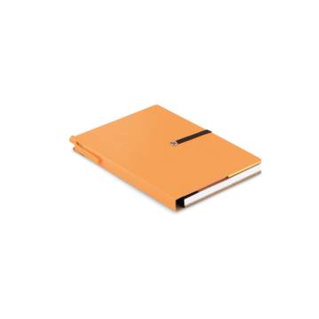Recyceltes Notizbuch orange Reconote