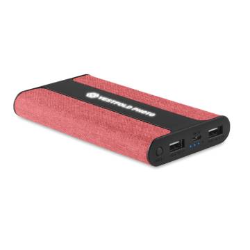 Powerbank 6000 mAh Textil rot POWERFABRIC