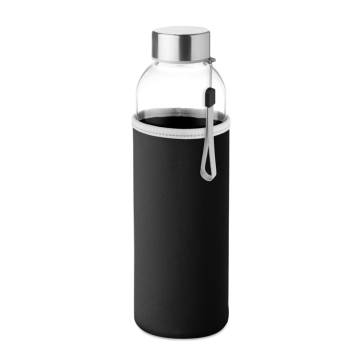 Trinkflasche Glas 500 ml schwarz UTAH GLASS