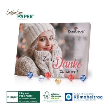 Upcycling Adventskalender Coffee Cup mit Lindt Minis