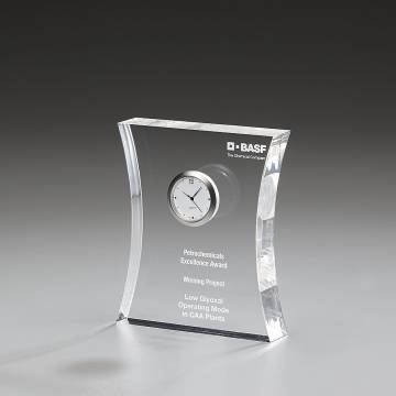 Acrylglas Troph�e mit Uhr