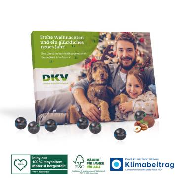 Tisch-Adventskalender Lindt „HELLO“, Inlay aus 100% recyceltem Material