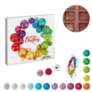 Mini Adventskalender mit personalisierte M&Ms Schokolinsen