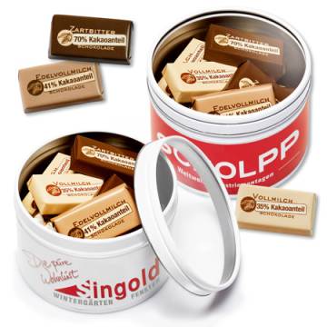 Schokoladen-Mix in der Werbedose