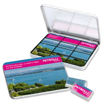 Schoko T�felchen Werbe-Puzzle  in Dekor Dose