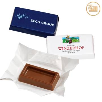 Werbe Schokoladent�felchen 4,6 g im Papier Kuvert